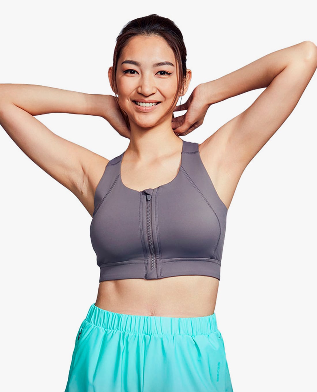 SKECHERS - Áo bra thể thao nữ phối khoá zip năng động