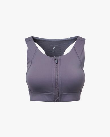  SKECHERS - Áo bra thể thao nữ phối khoá zip năng động 