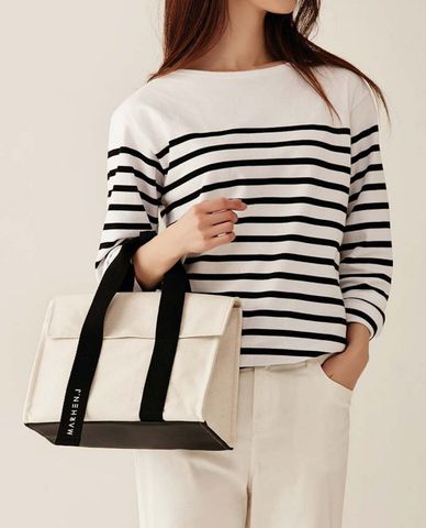  Marhen.J - Túi đeo vai nữ chữ nhật nắp gập vải bố Roy Mini 