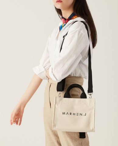  Marhen.J - Túi đeo vai nữ chữ nhật vải bố Rico Mini 