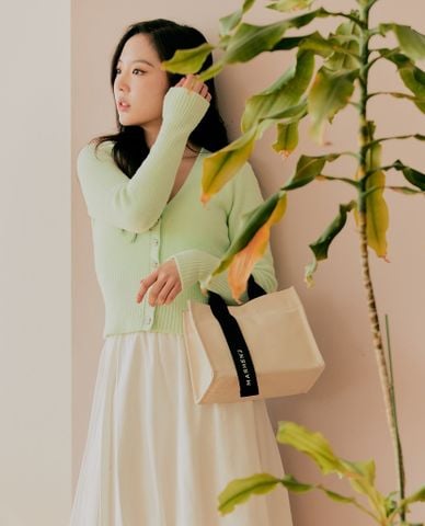  Marhen.J - Túi đeo vai nữ chữ nhật vải bố New Rico Mini 