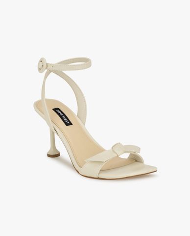  NINE WEST - Giày sandals cao gót nữ quai mảnh đính nơ Kensta 