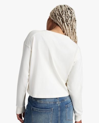  CONVERSE - Áo sweatshirt nữ cổ tròn tay dài ​Boxy 