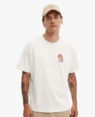  CONVERSE - Áo thun unisex cổ tròn tay ngắn Mushroom Delight 