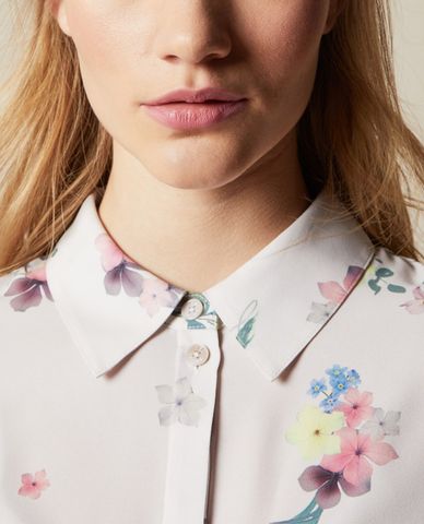  TED BAKER - Áo sơ mi nữ tay dài Aadele Pergola Button Up 