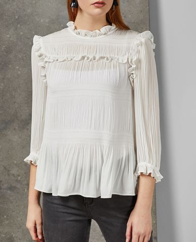  TED BAKER - Áo kiểu nữ phối bèo Airlie 