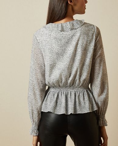  TED BAKER - Áo kiểu nữ cổ V tay dài Alyanna 