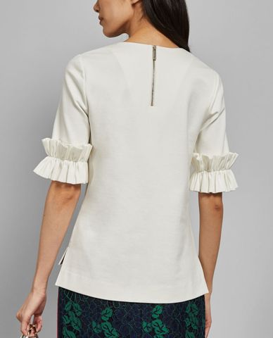  TED BAKER - Áo kiểu nữ phối bèo ruffle Kaylle 