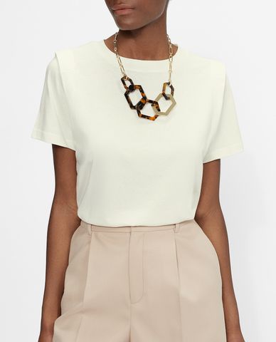  TED BAKER - Áo thun nữ ngắn tay cổ tròn Structured Shoulder Klaaraa 