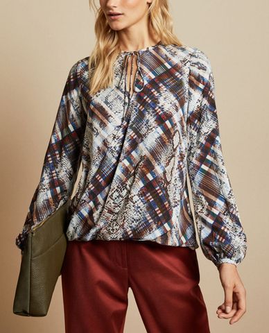  TED BAKER - Áo kiểu nữ họa tiết thạch anh Lyzaa 