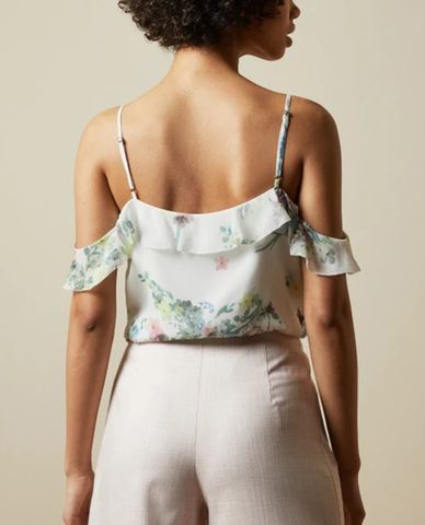  TED BAKER - Áo kiểu nữ hai dây cổ V Meeyah Pergola Ruffle 