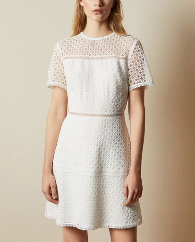  TED BAKER - Đầm mini cổ tròn tay ngắn Allara 