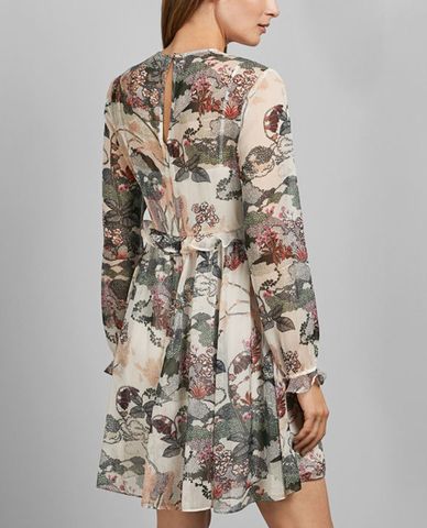  TED BAKER - Đầm mini tay dài cổ tròn Remorra 