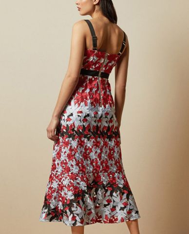  TED BAKER - Đầm midi hai dây Telily 