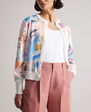  TED BAKER - Áo khoác cardigan nữ cổ tròn tay dài Ryvir 