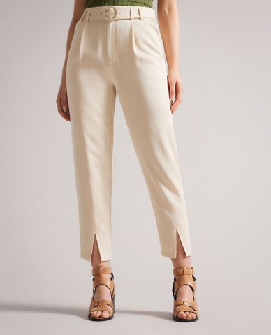  TED BAKER - Quần nữ lưng cao ống đứng xẻ tà Ninette 