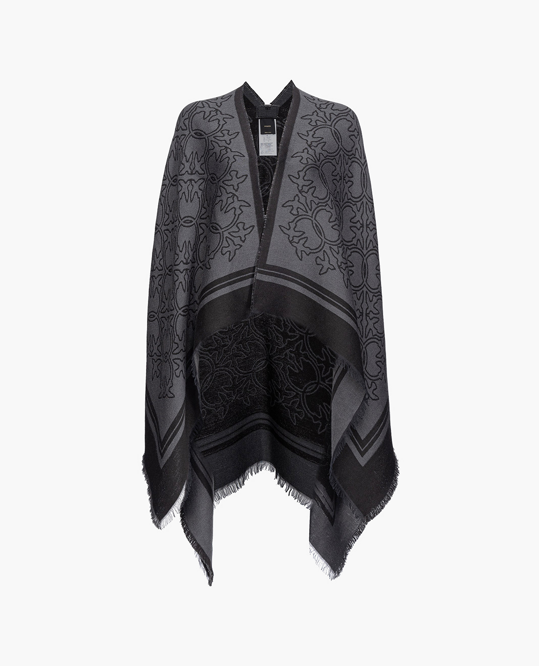 PINKO - Áo choàng nữ viền tua rua Megabit