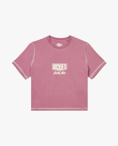  DICKIES - Áo croptop nữ cổ tròn tay ngắn trẻ trung 