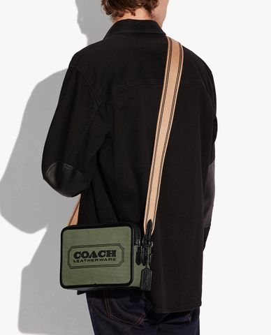  COACH - Túi đeo chéo nam chữ nhật Charter 24 In Organic Cotton Canvas 