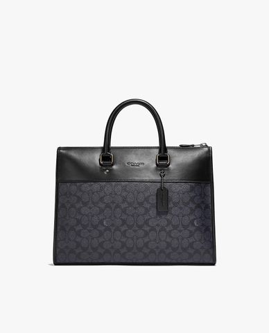  COACH - Cặp xách nam chữ nhật Gotham Folio In Signature Canvas 