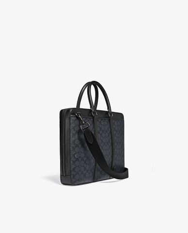  COACH - Cặp xách nam chữ nhật phối logo thương hiệu thời trang 