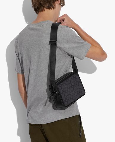  COACH - Túi đeo chéo nam phom chữ nhật Charter 24 