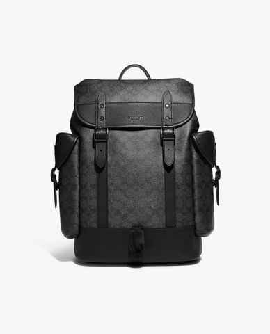  COACH - Balo nam hai khóa cài Hitch In Signature Canvas 