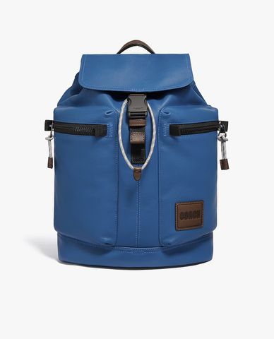 COACH - Balo nam da nắp gập phối dây rút Pacer Utility 