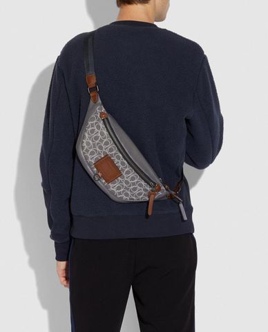  COACH - Túi bao tử nam chữ nhật Rivington 