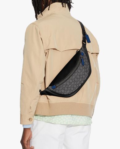  COACH - Túi bao tử nam League Signature Jacquard 