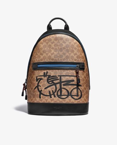  COACH - Balo nam chữ nhật Barrow In Signature Canvas 