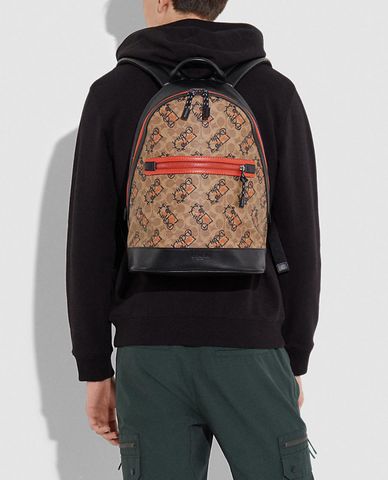  COACH - Balo nam chữ nhật Abstract Horse And Carriage 