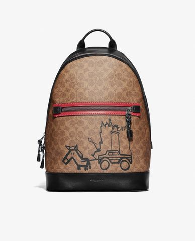  COACH - Balo nam chữ nhật Barrow In Signature Canvas 