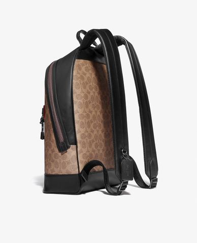  COACH - Balo nam chữ nhật Barrow In Signature Canvas 