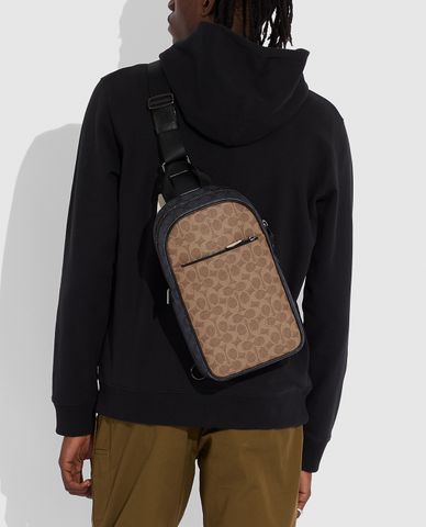  COACH - Túi đeo chéo nam chữ nhật Metropolitan In Colorblock Signature Canvas 