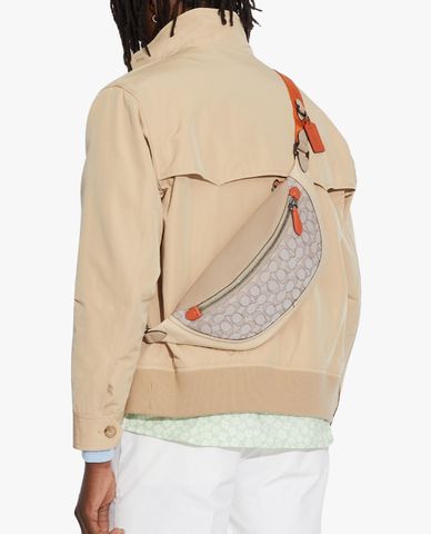  COACH - Túi bao tử nam League Signature Jacquard 