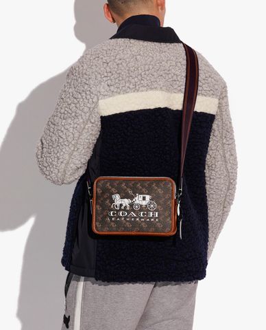  COACH - Túi đeo chéo nam phom chữ nhật Charter 24 