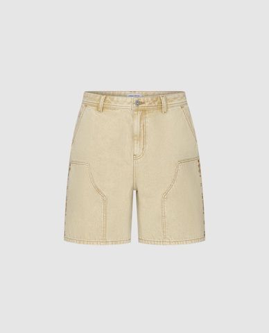  URBAN REVIVO - Quần short jeans nam ngang gối Leisure 