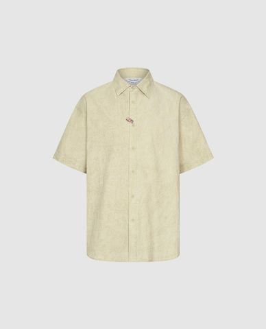  URBAN REVIVO - Áo sơ mi nam cổ bẻ tay ngắn thanh lịch 