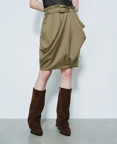  URBAN REVIVO - Chân váy mini xếp nếp thời trang 