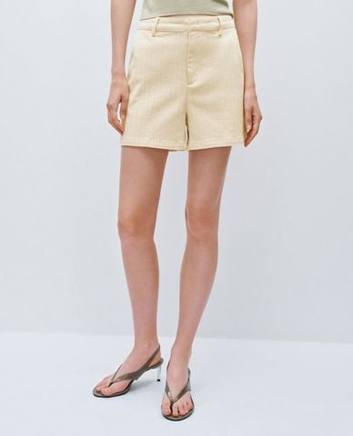  URBAN REVIVO - Quần short jeans nữ ống rộng hiện đại 