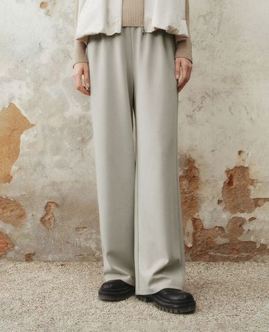  URBAN REVIVO - Quần nữ ống rộng lưng thun 