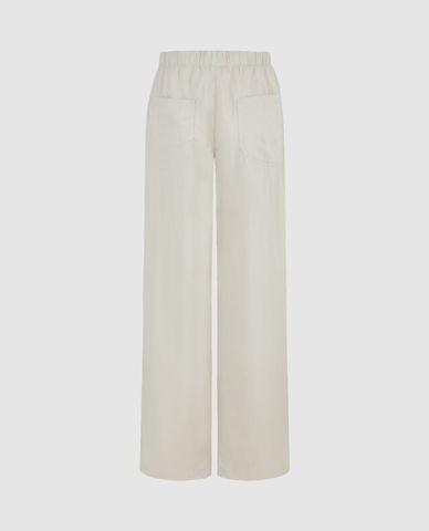  URBAN REVIVO - Quần nữ ống rộng lưng thun Elastic Waist Loose 