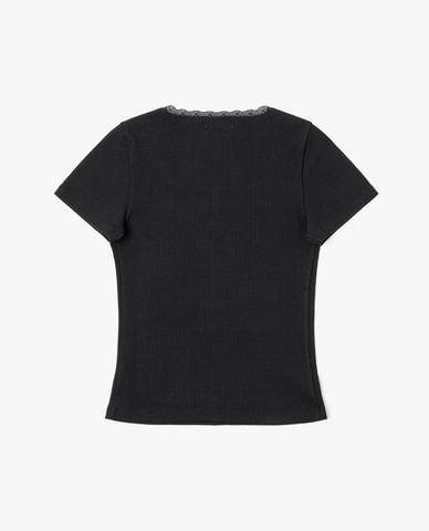  LEE - Áo thun nữ cổ vuông tay ngắn Modern Seasonal 