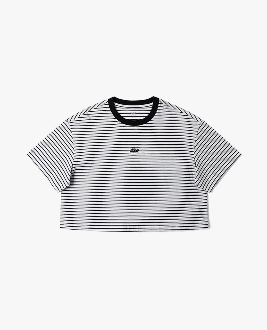 LEE - Áo croptop nữ cổ tròn tay ngắn Modern Seasonal