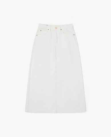  LEE - Chân váy denim midi xẻ tà Modern 