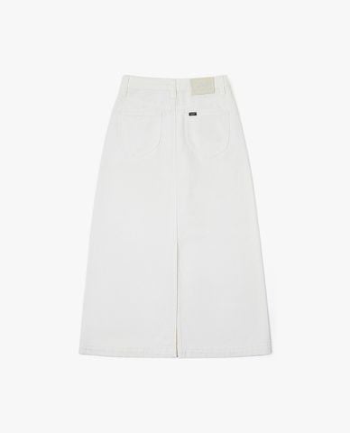  LEE - Chân váy denim midi xẻ tà Modern 