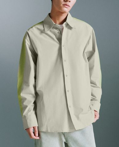  URBAN REVIVO - Áo sơ mi nam cổ bẻ tay dài Loose 