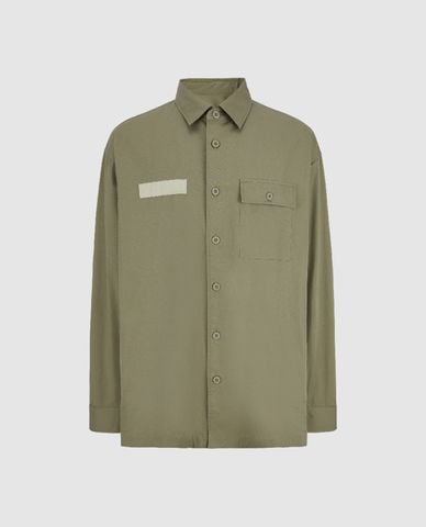  URBAN REVIVO - Áo sơ mi nam cổ bẻ tay dài Button Up Straight 