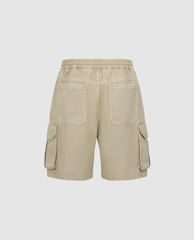  URBAN REVIVO - Quần short jeans nam phối túi hộp 